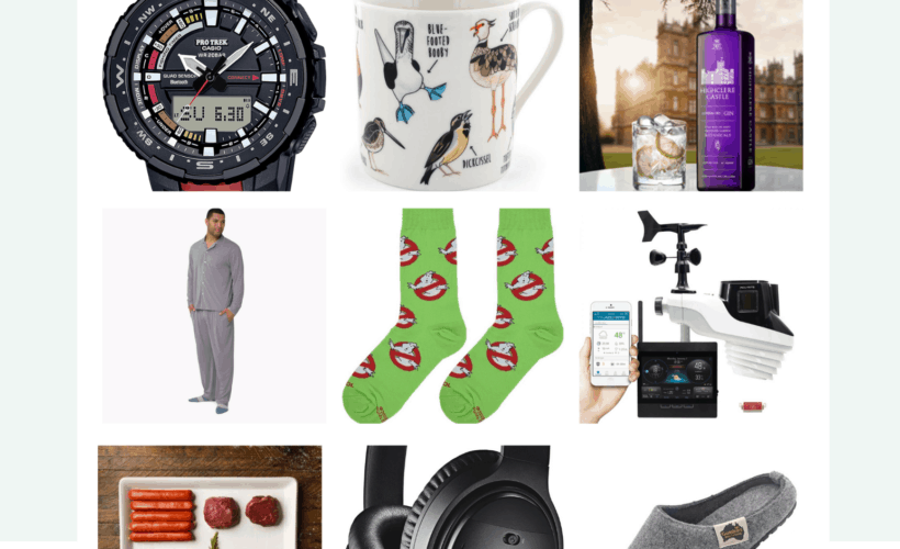 collage of gifts for men