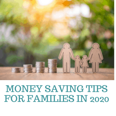 paper doll figures next to coins stacked showing Money Saving Tips for Families in 2020