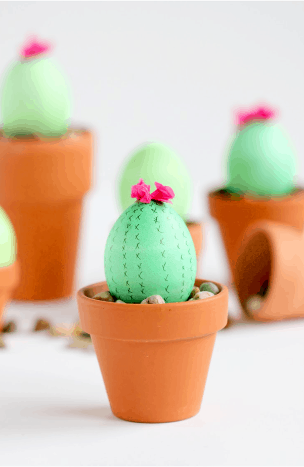 Cactus Easter Eggs from Delia Creates