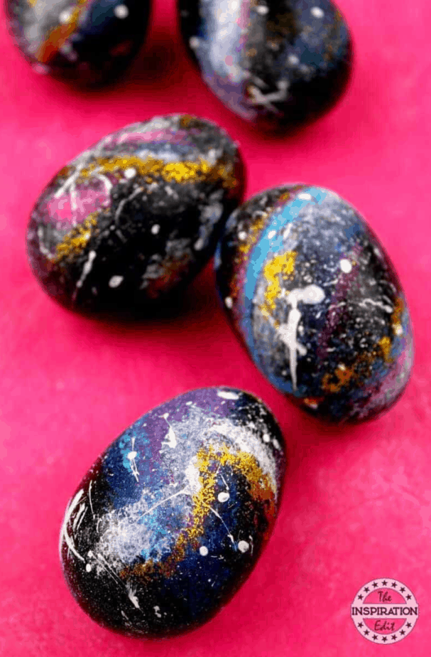 Galaxy Egg Painting Idea from The Inspiration Edit