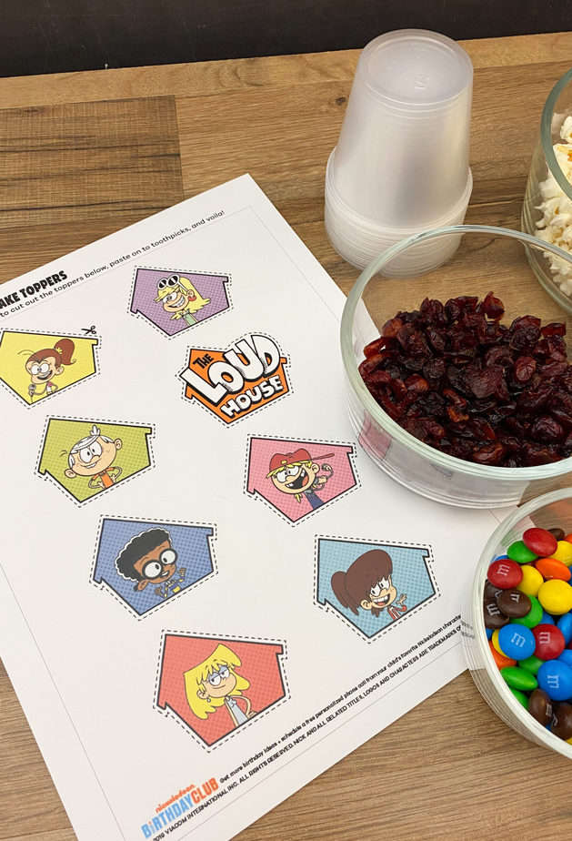 loud house recipe trail mix toppers