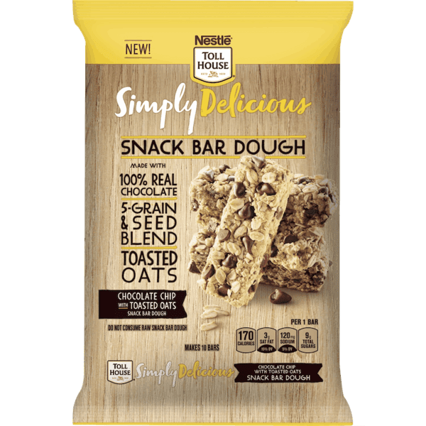 image of packaging of nestle simply delicious snack bars